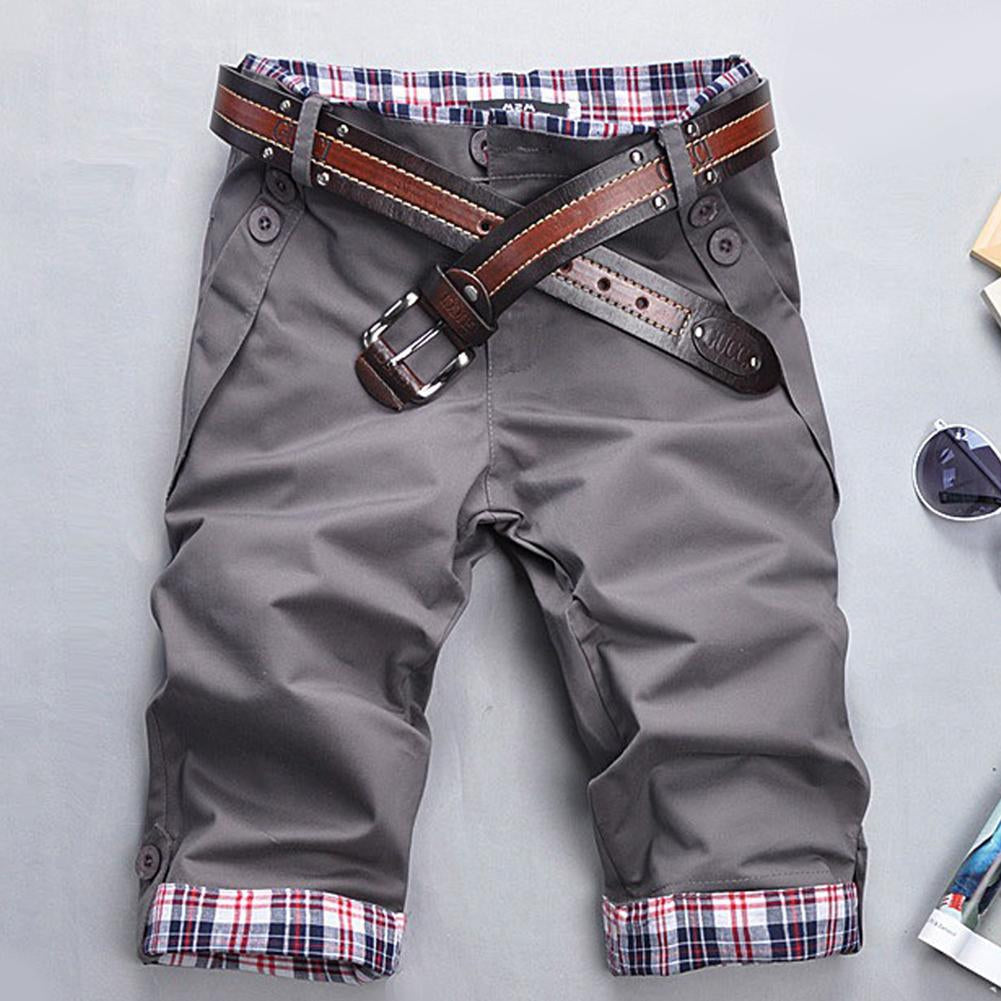 Heidi – High-Quality Shorts with Belt and Check Pattern