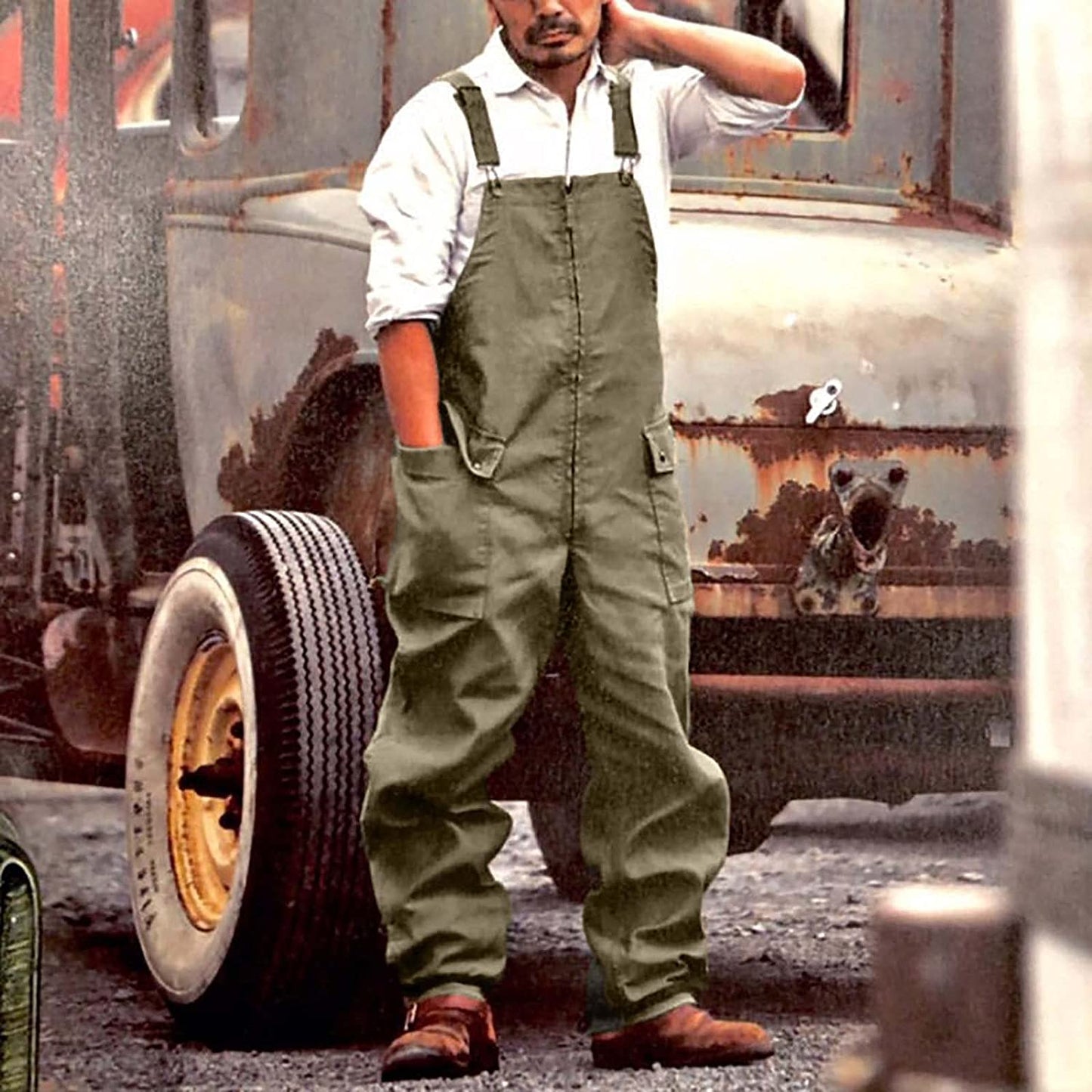 Heidi - Loose-fitting practical overalls with side pockets