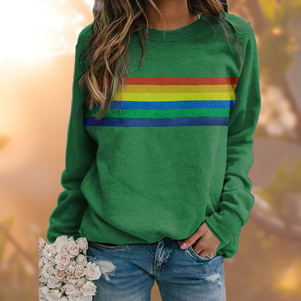 Heidi - Soft Sweater with Rainbow Pattern