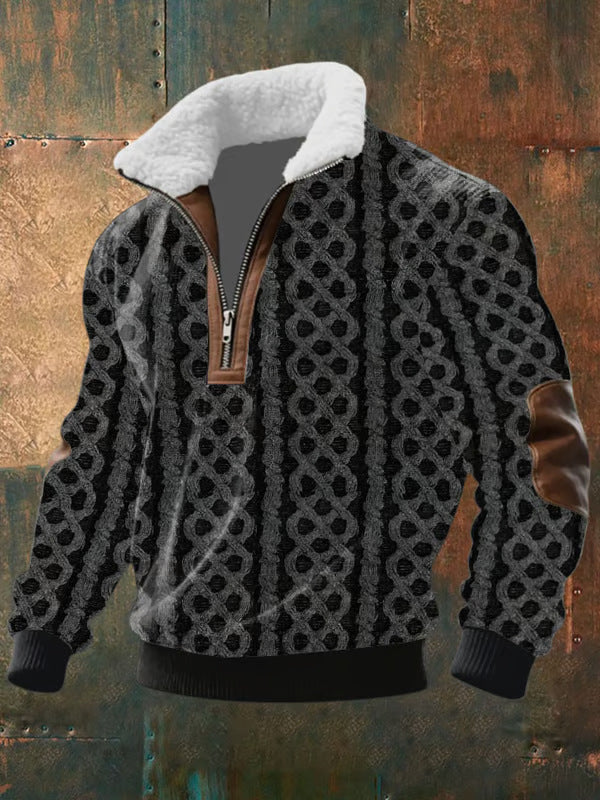 Rits Shirt With High Collar And Lining