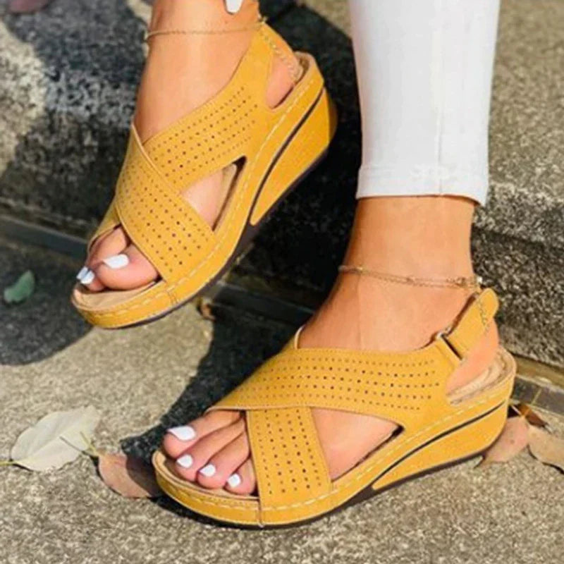 Orthopedic Ankle Strap Cross Sandals