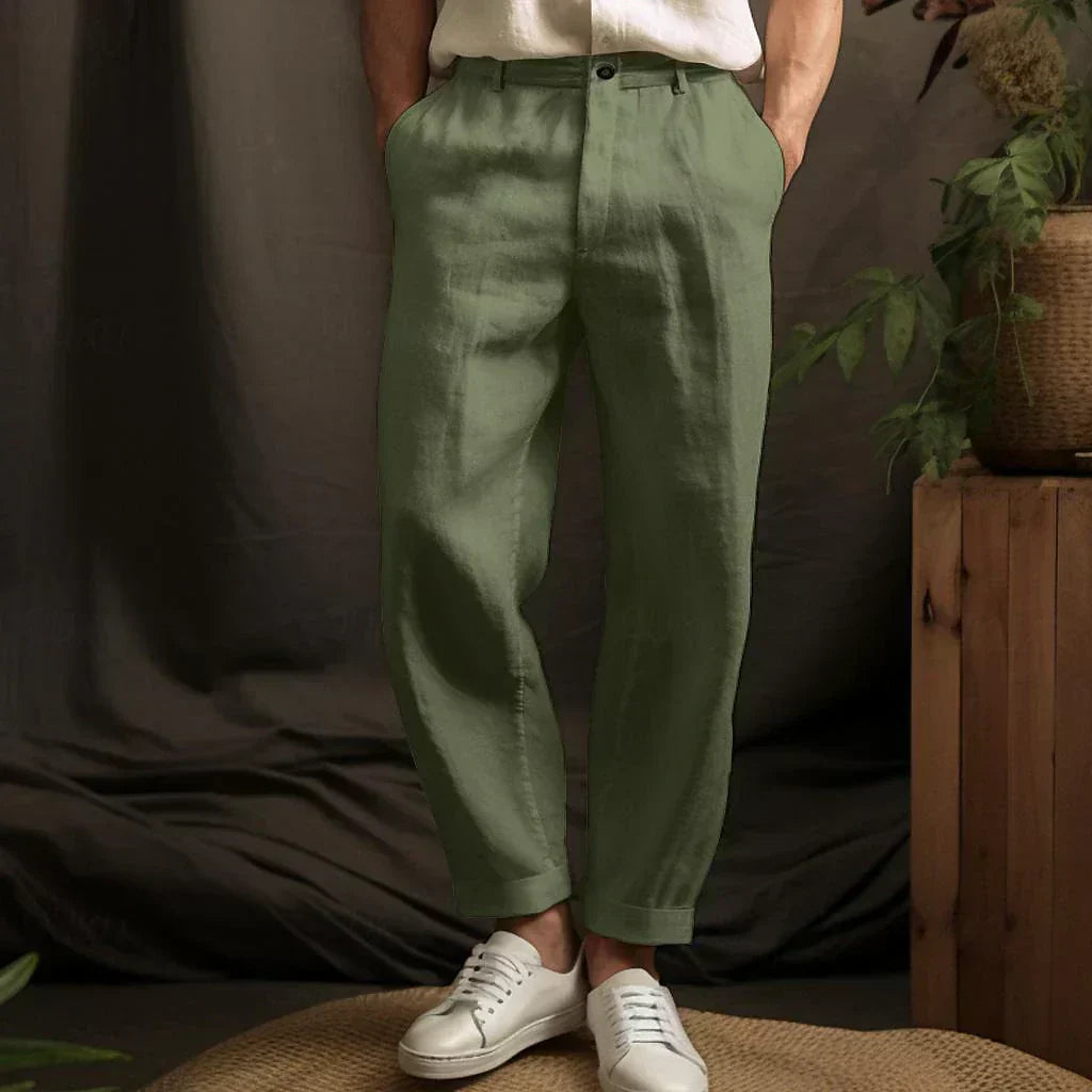 Heidi-Mode | Men's Linen Pants Airy Summer Pants with Regular Fit