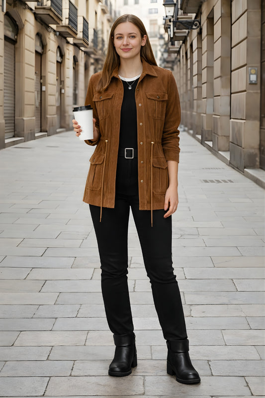 Alix | Corduroy women’s jacket with pockets