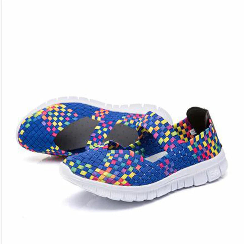 Heidi Elastic Band Woven Lightweight Flat Shoes