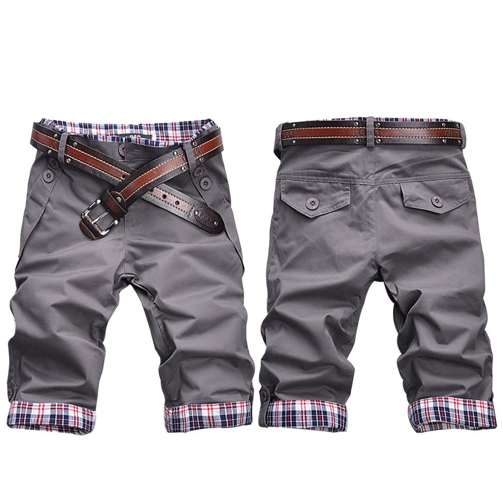 Heidi – High-Quality Shorts with Belt and Check Pattern