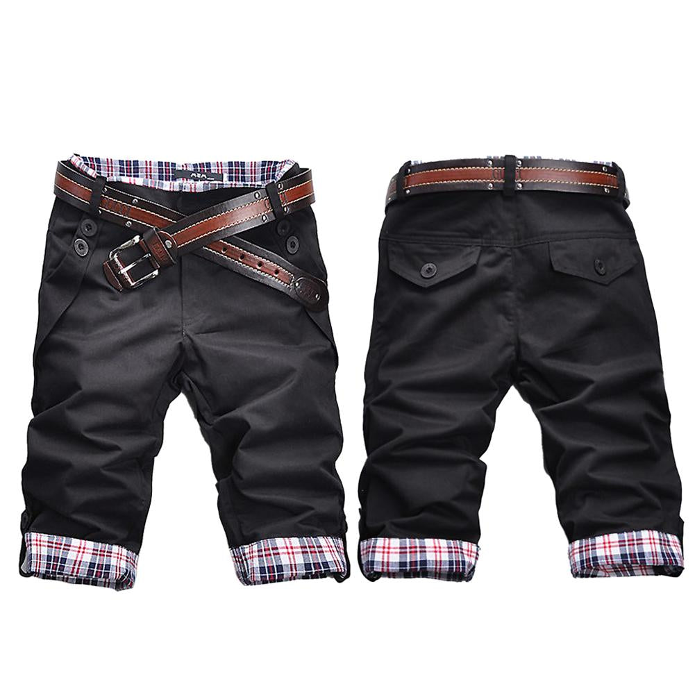 Heidi – High-Quality Shorts with Belt and Check Pattern