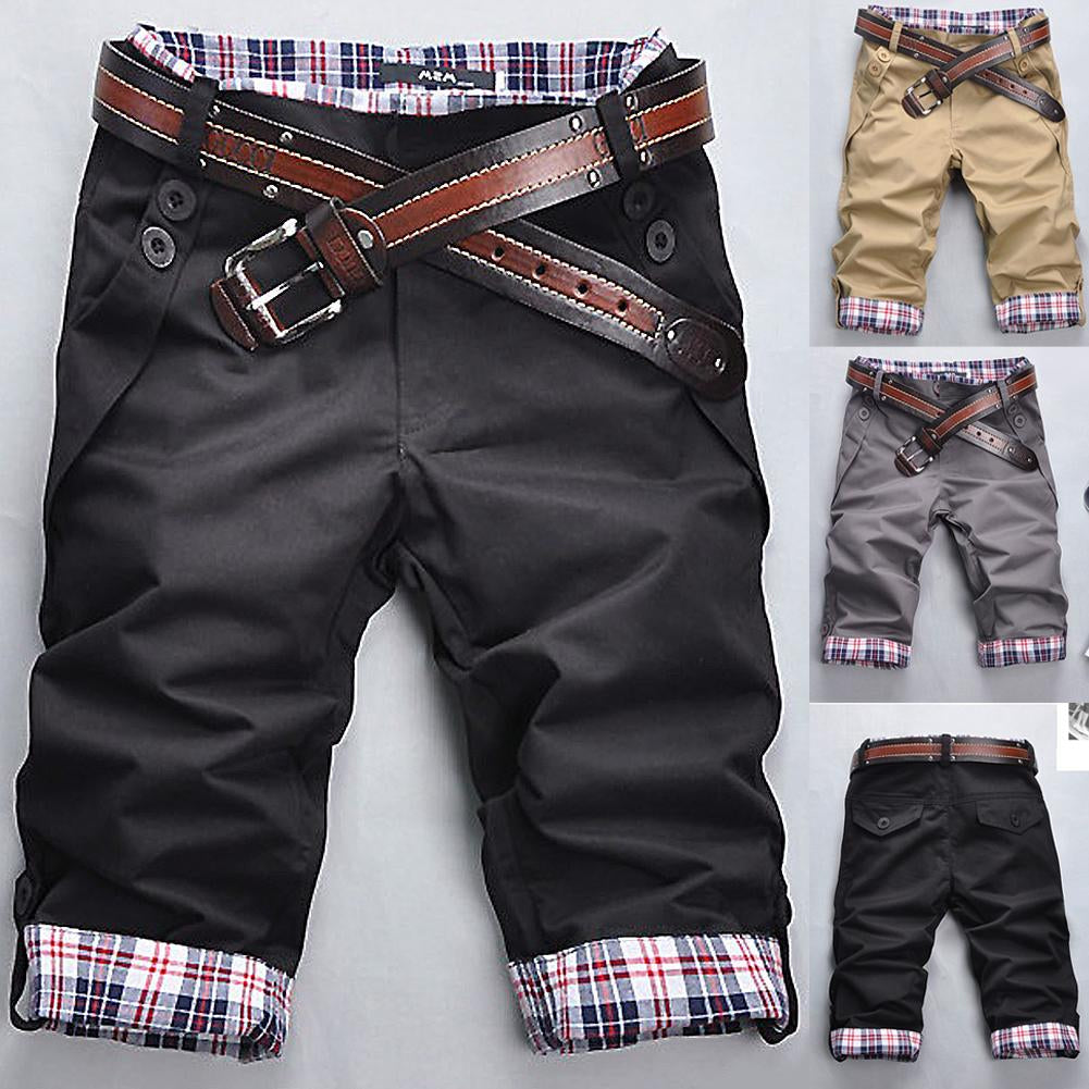 Heidi – High-Quality Shorts with Belt and Check Pattern