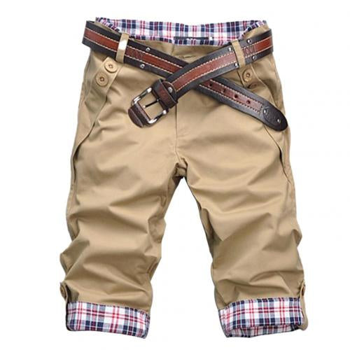 Heidi – High-Quality Shorts with Belt and Check Pattern