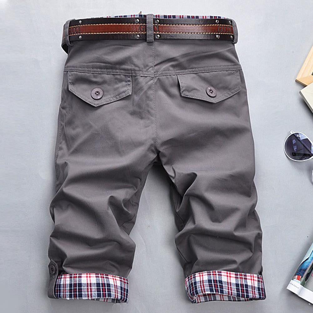 Heidi – High-Quality Shorts with Belt and Check Pattern