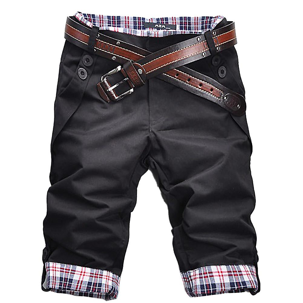 Heidi – High-Quality Shorts with Belt and Check Pattern