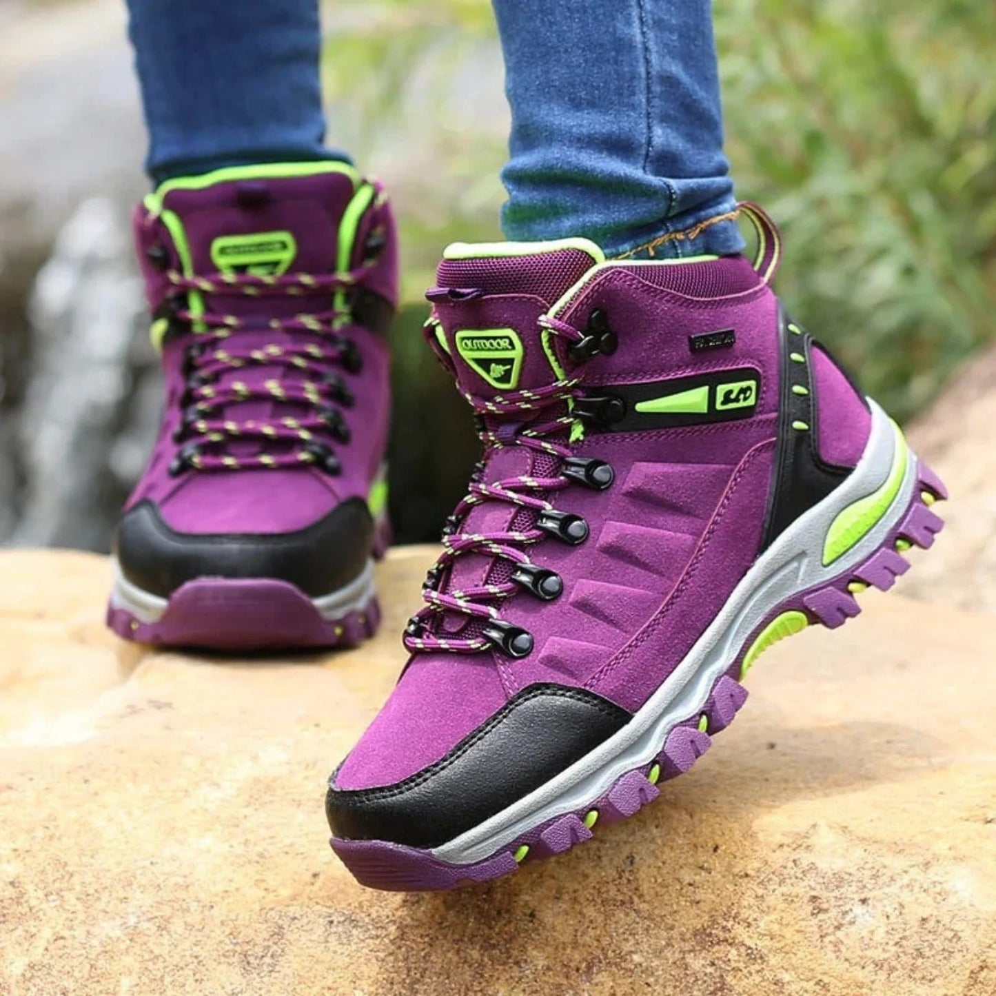 Orthopedic, non-slip, cushioned hiking shoes - Jenne