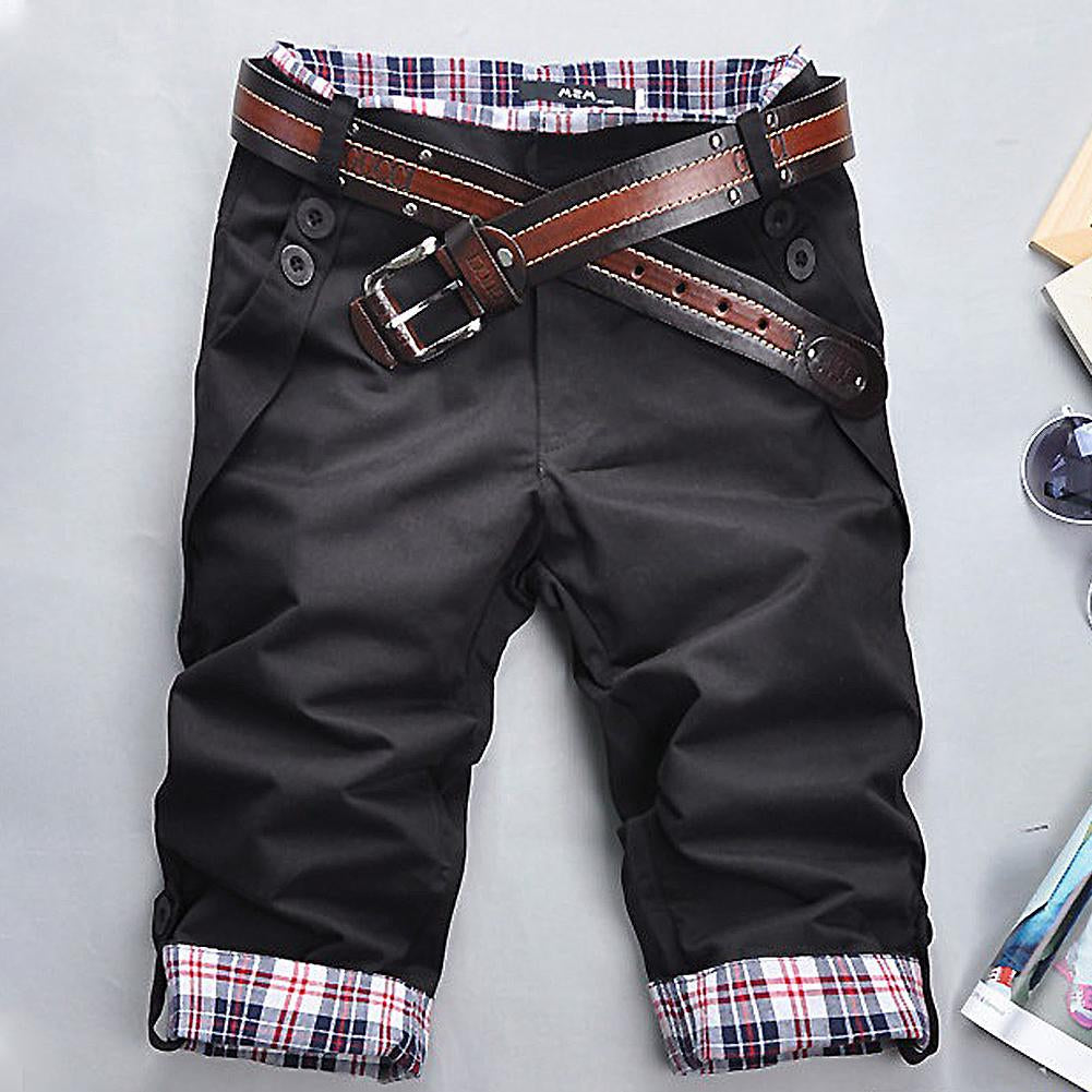Heidi – High-Quality Shorts with Belt and Check Pattern