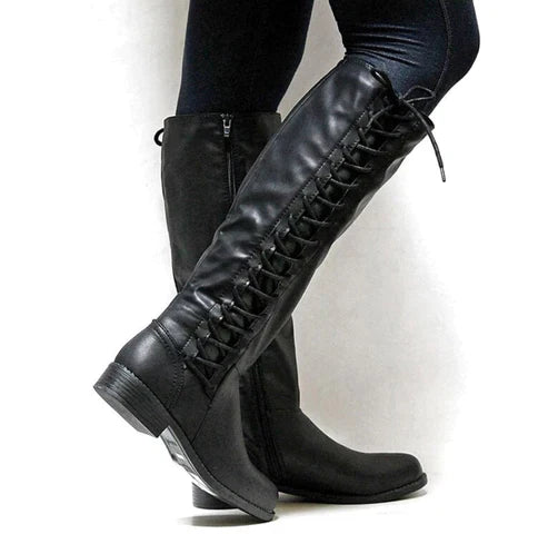 Elegant Lace-Up Boots