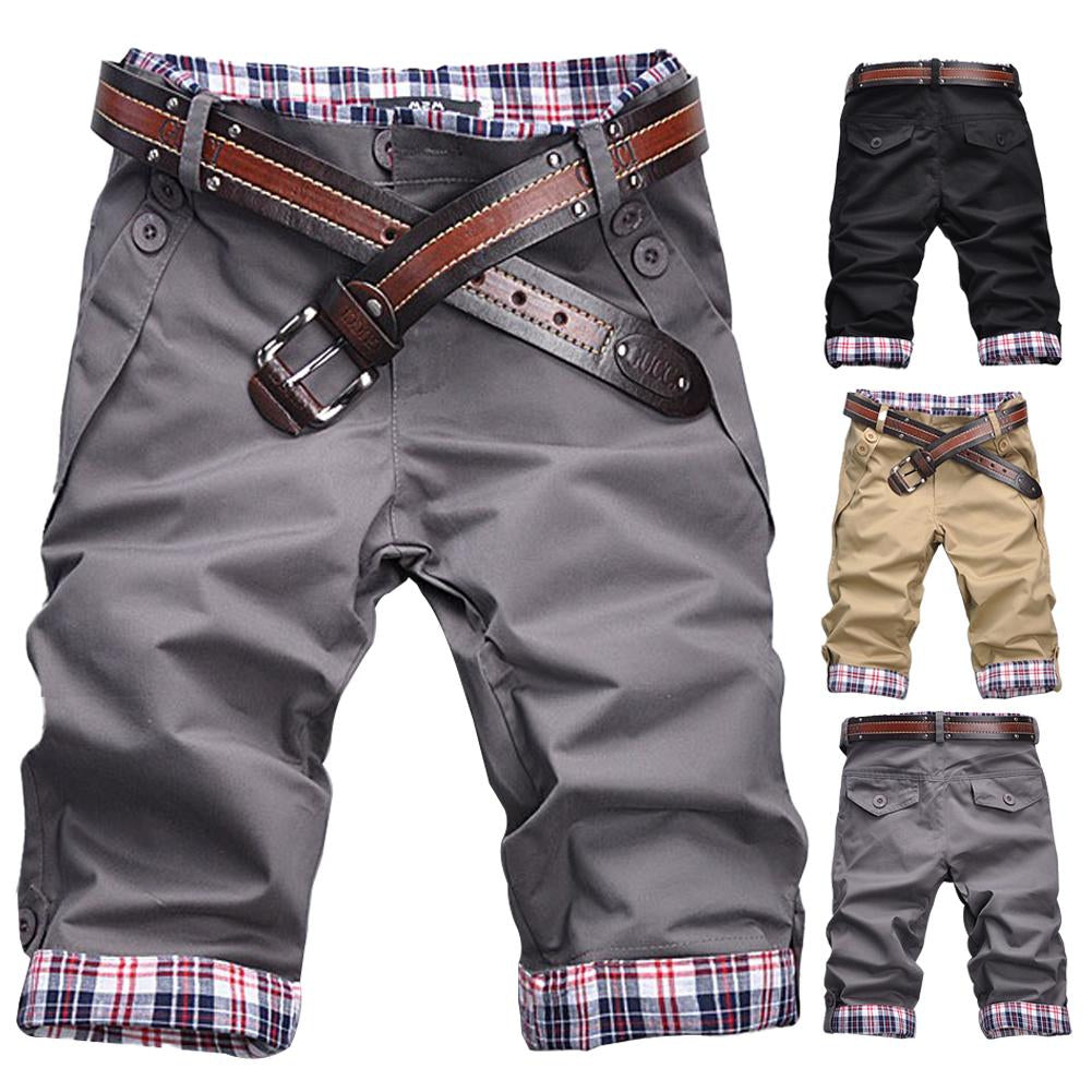 Heidi – High-Quality Shorts with Belt and Check Pattern