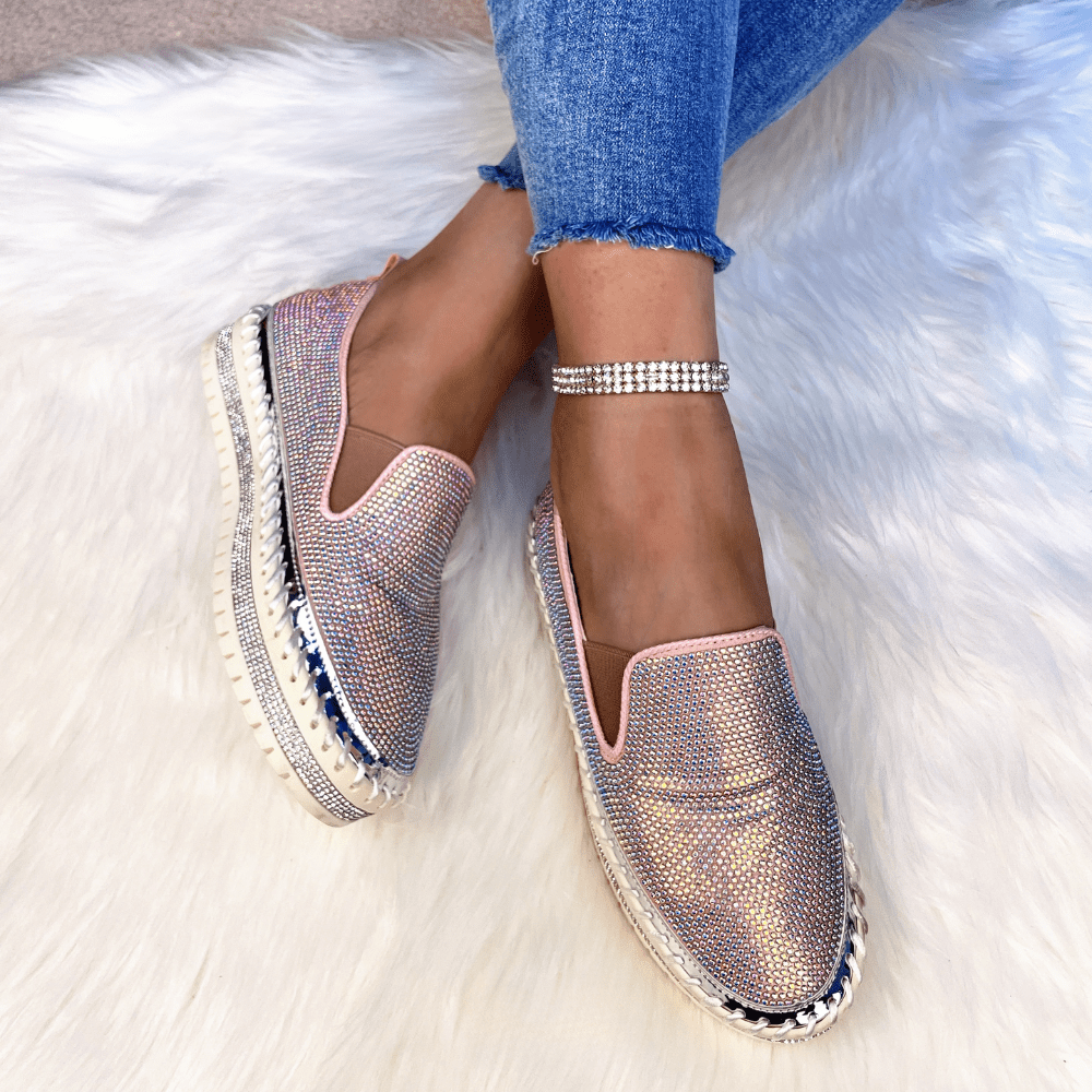 Orthopedic Shoes with Rhinestones