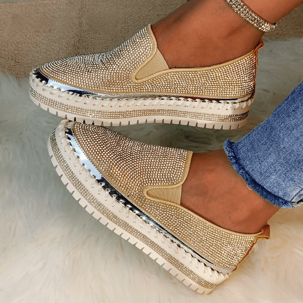 Orthopedic Shoes with Rhinestones