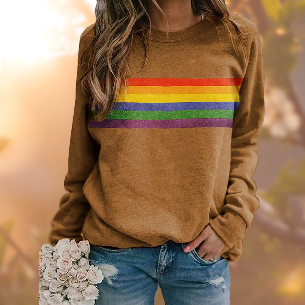 Heidi - Soft Sweater with Rainbow Pattern