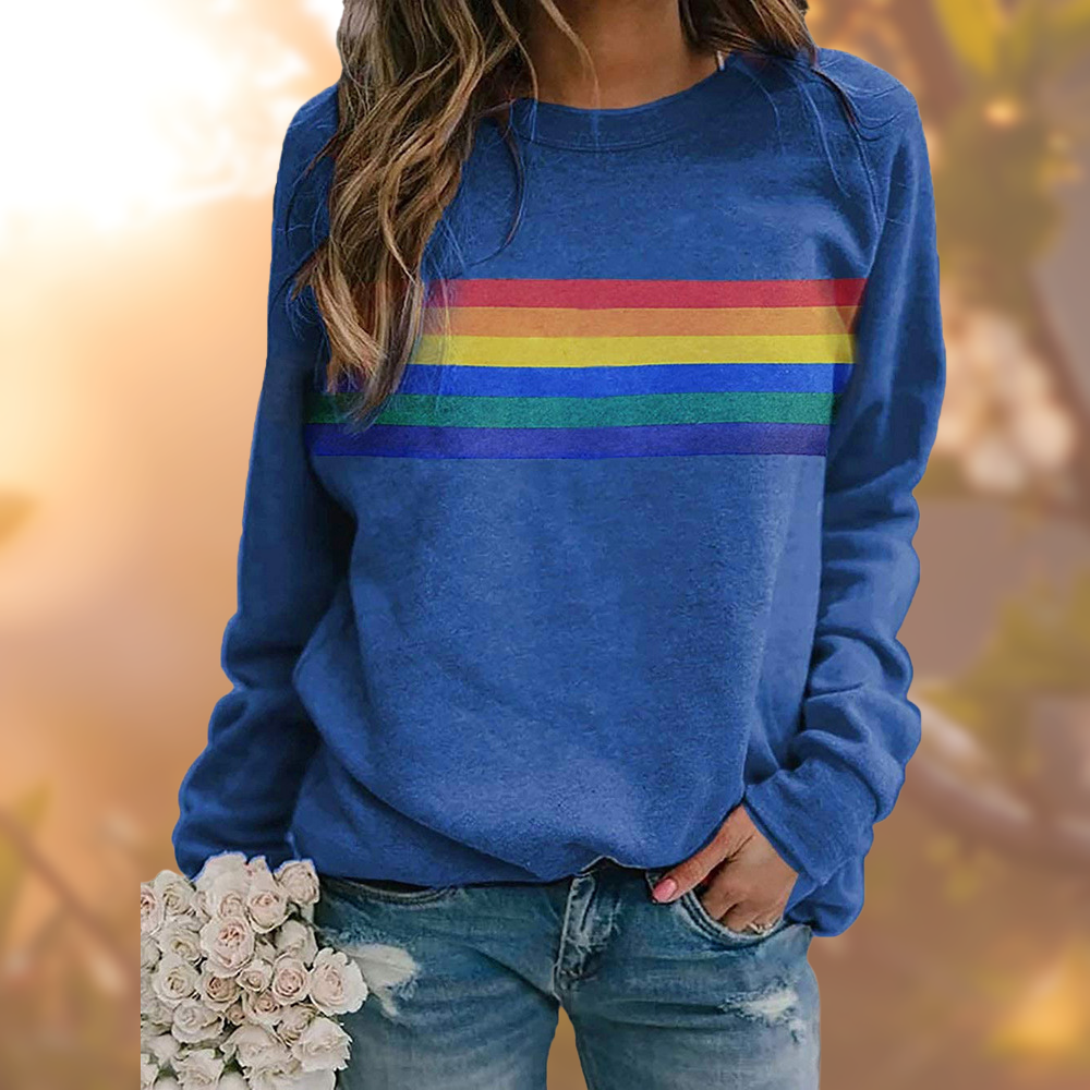 Heidi - Soft Sweater with Rainbow Pattern
