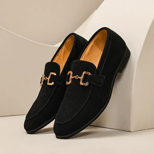 Loafer with Metal Buckle