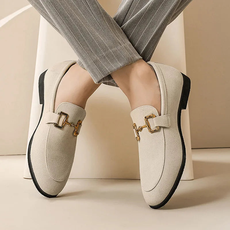 Loafer with Metal Buckle