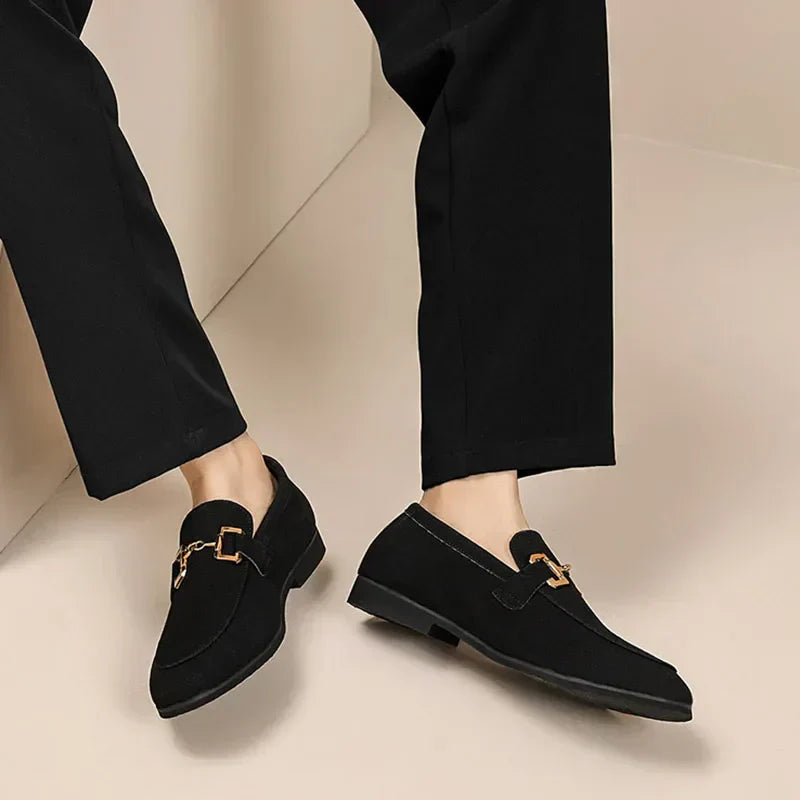 Loafer with Metal Buckle