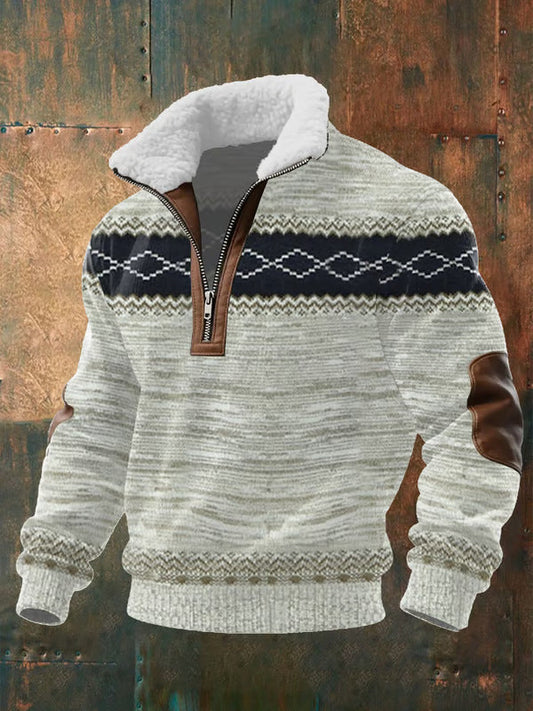Zip Sweater With High Collar And Lining | Zip Sweater With High Collar And Lining