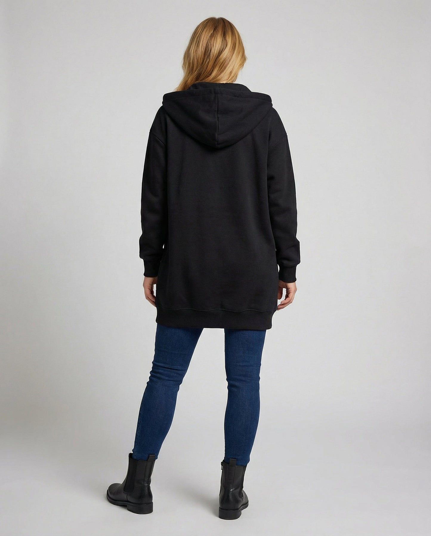 Heidi-Mode | Knee-Length Zip-Up Hoodie
