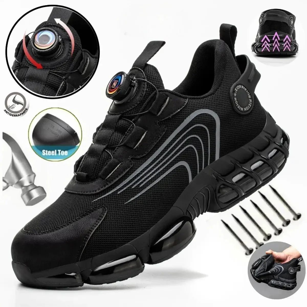Heidi-Mode - Safety Shoes with Rotatable Buckle Closure