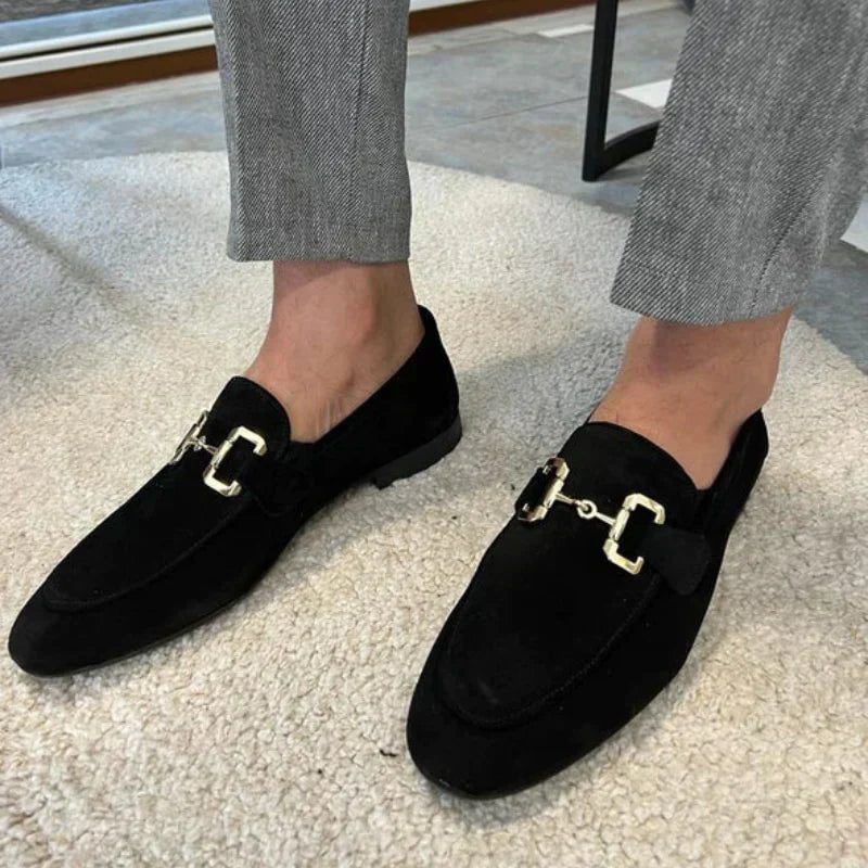 Loafer with Metal Buckle