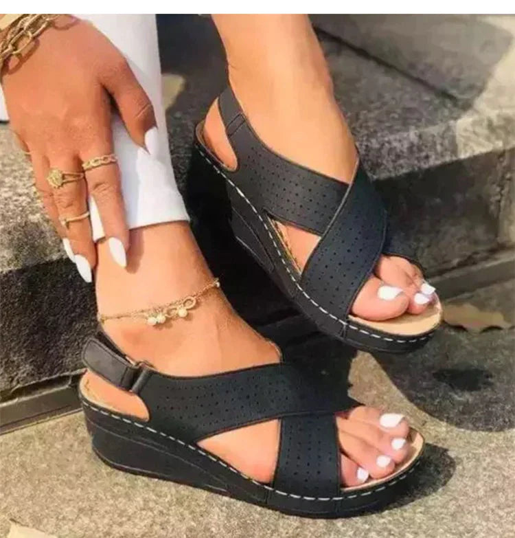 Orthopedic Ankle Strap Cross Sandals