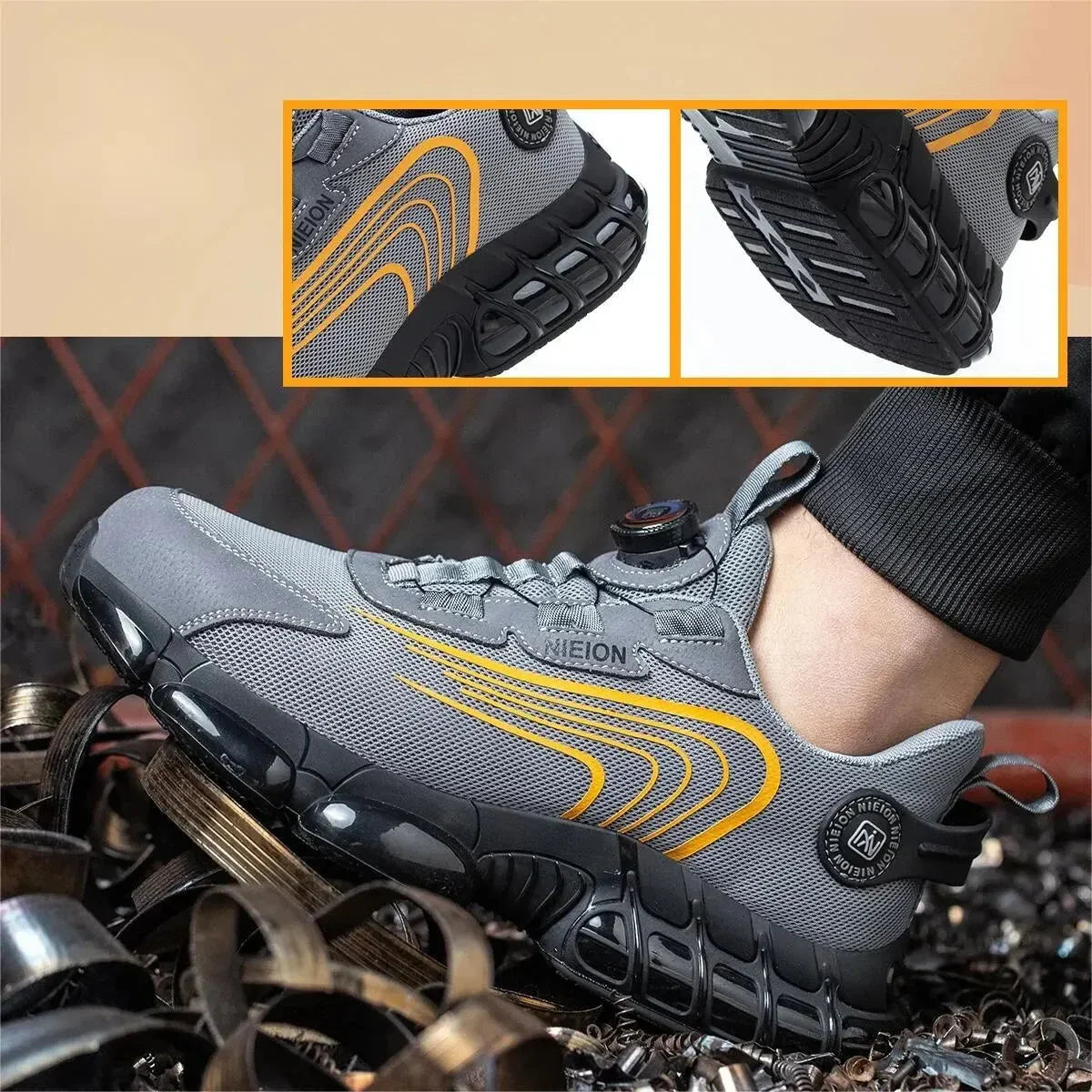 Heidi-Mode - Safety Shoes with Rotatable Buckle Closure