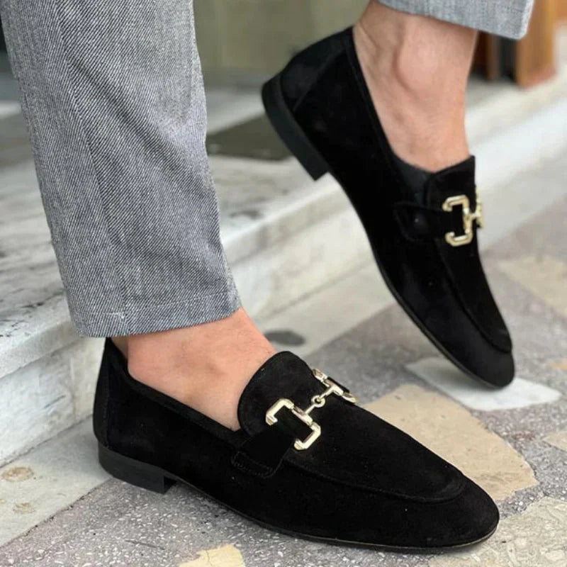 Loafer with Metal Buckle