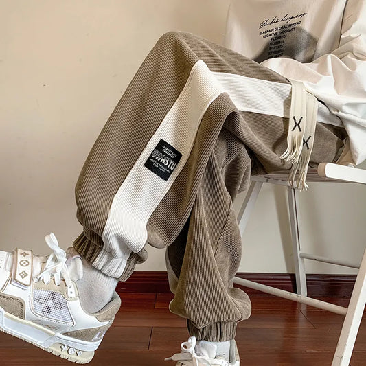 Heidi-Mode Streetwear Men's Jogging Pants in Patch Design