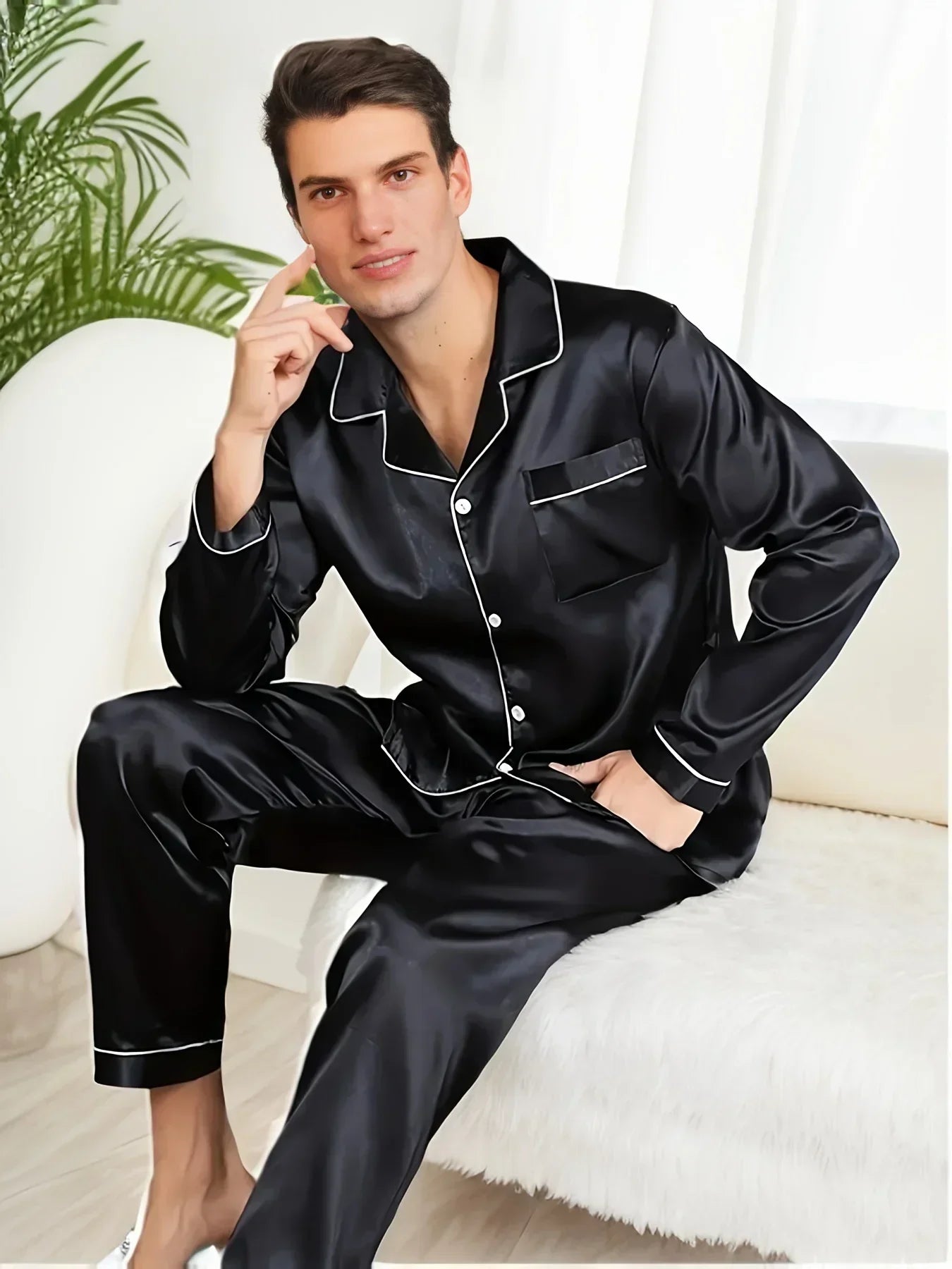 Heidi-Mode - Men's Satin Pajama Set