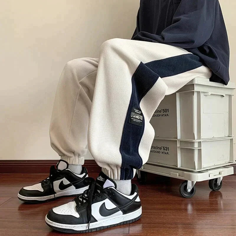 Heidi-Mode Streetwear Men's Jogging Pants in Patch Design
