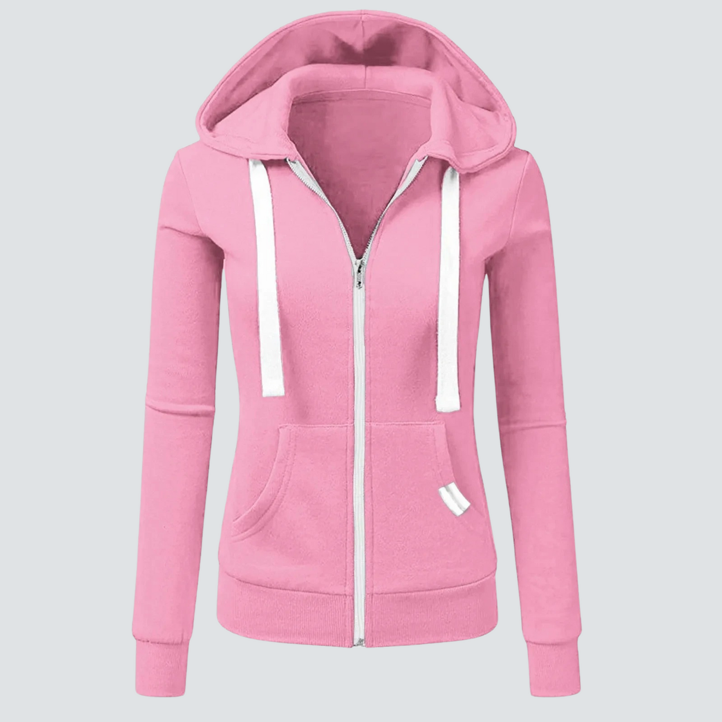 Heidi-Mode | Wool Sweatshirt with Drawstring and Zipper