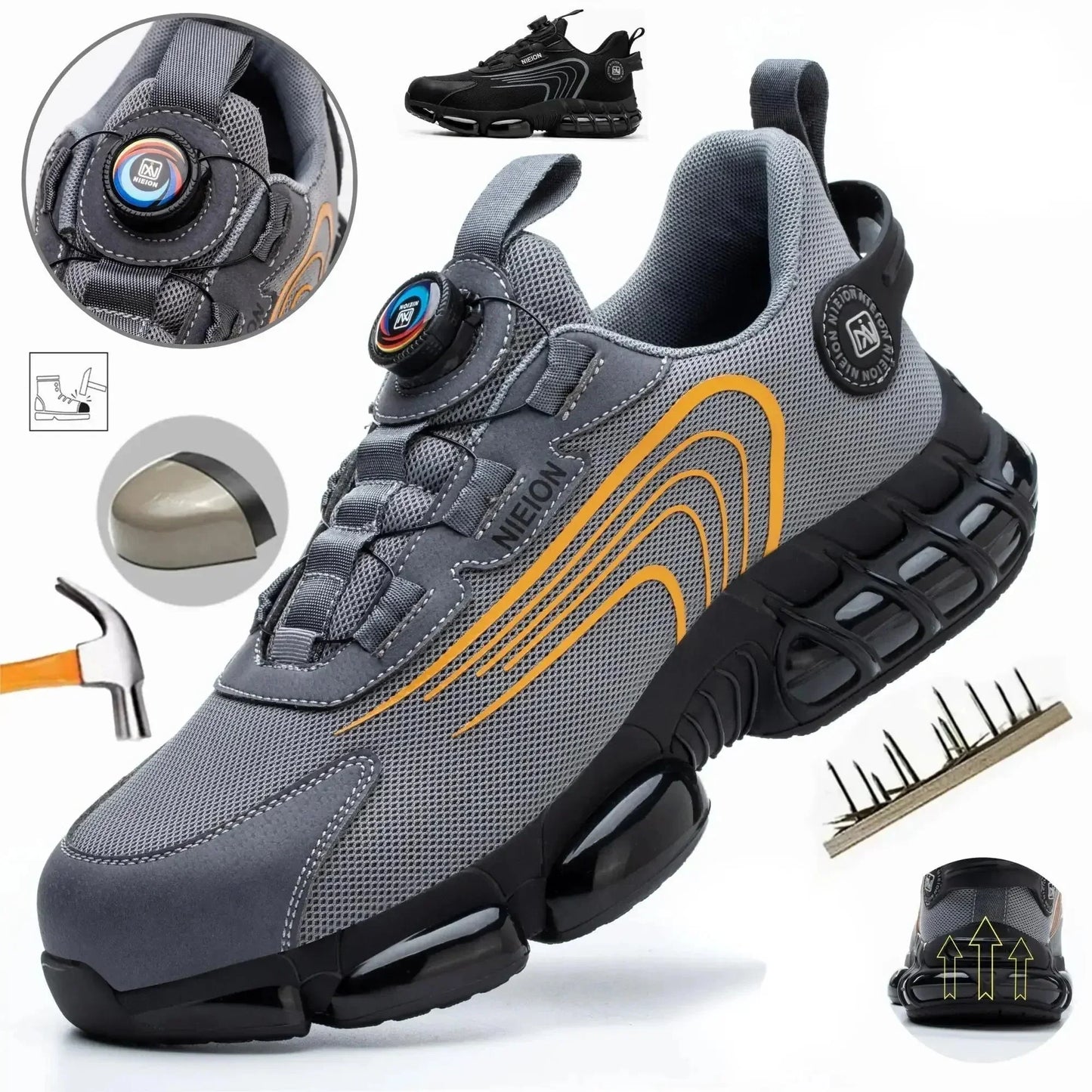 Heidi-Mode - Safety Shoes with Rotatable Buckle Closure