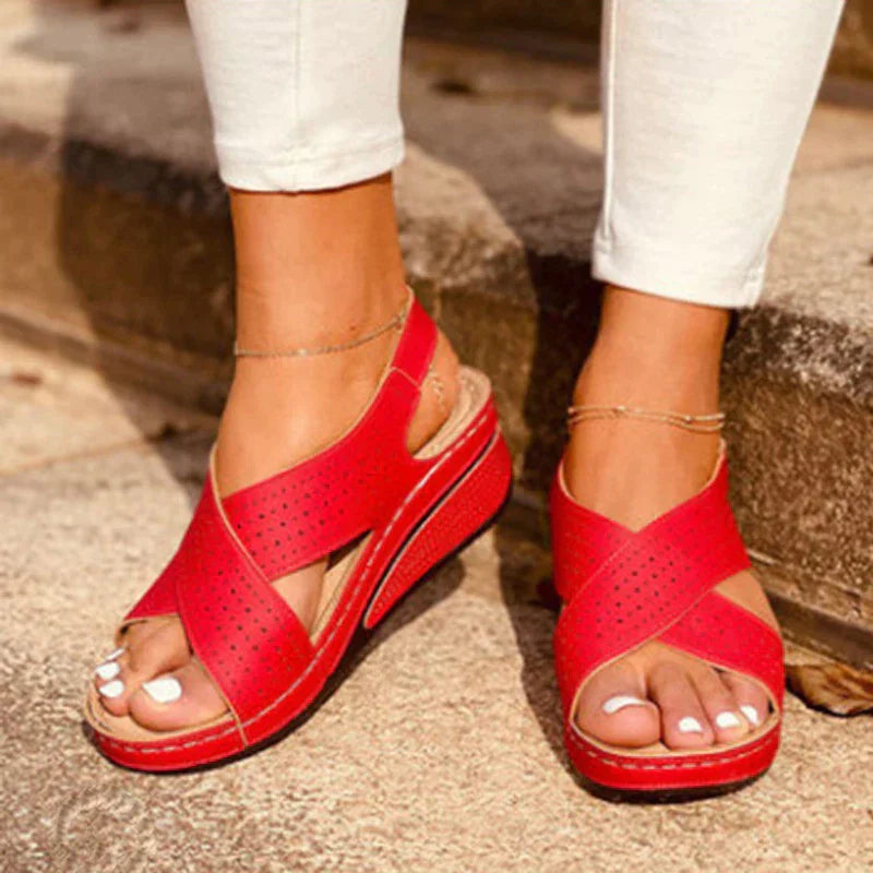 Orthopedic Ankle Strap Cross Sandals