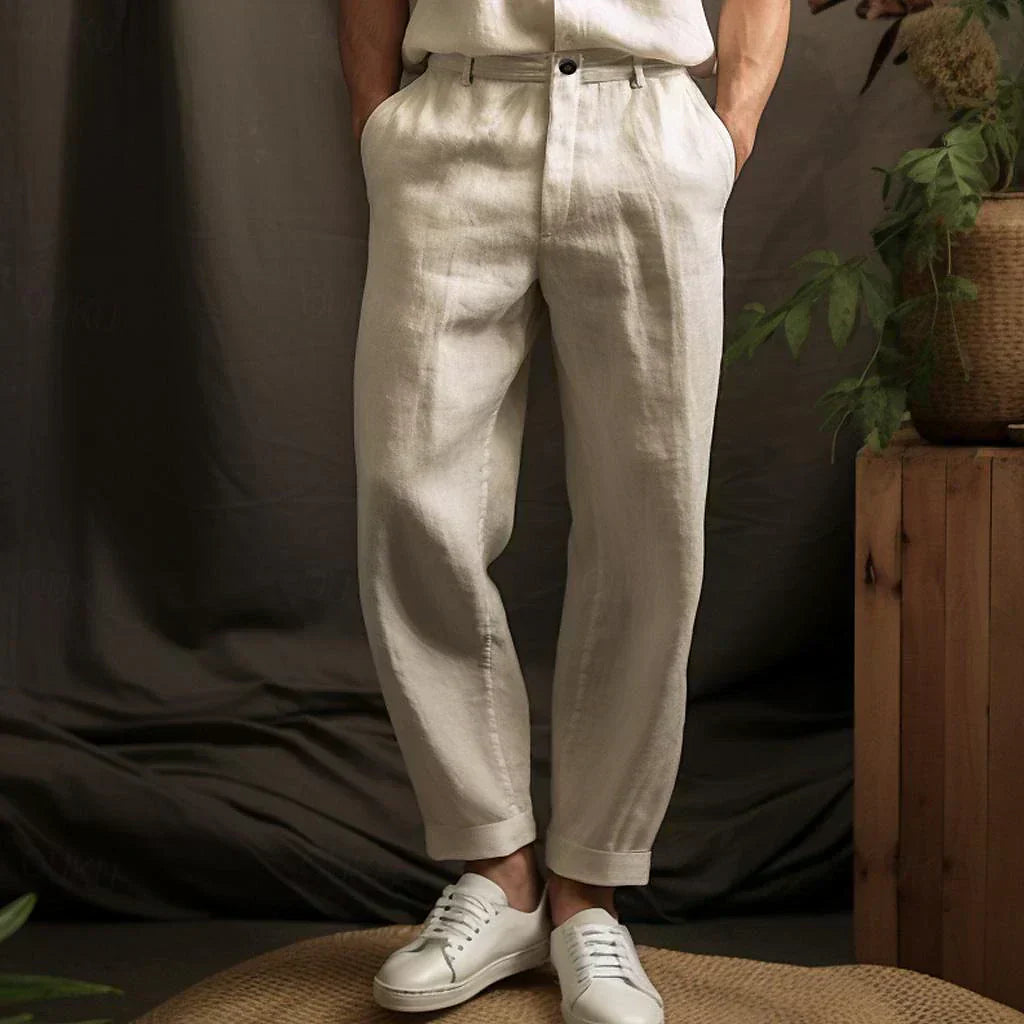 Heidi-Mode | Men's Linen Pants Airy Summer Pants with Regular Fit