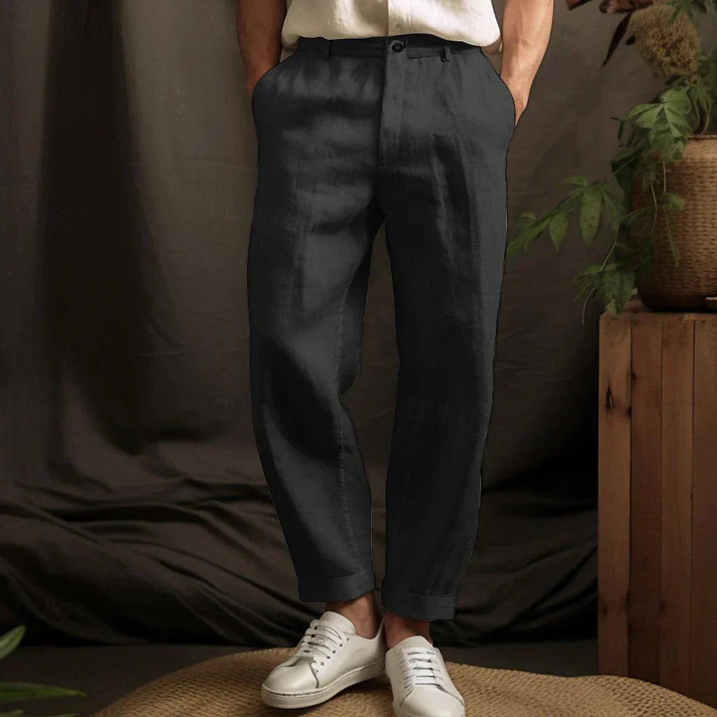 Heidi-Mode | Men's Linen Pants Airy Summer Pants with Regular Fit