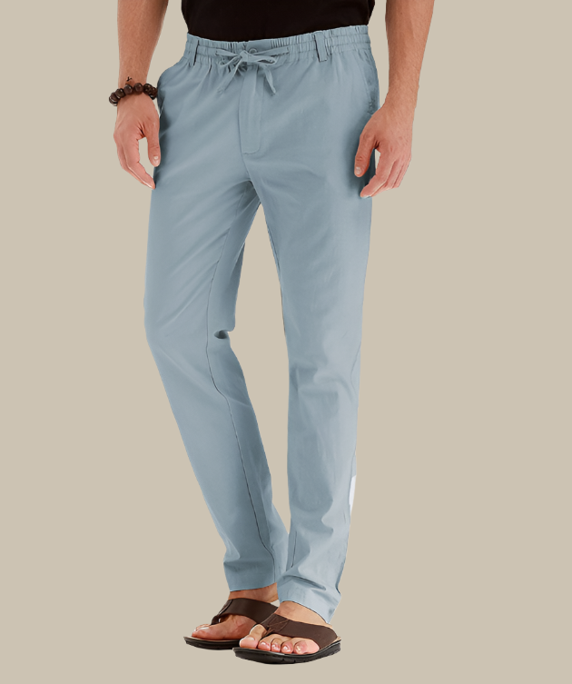 Casual, loose-fitting summer pants with elastic waistband – Mateo