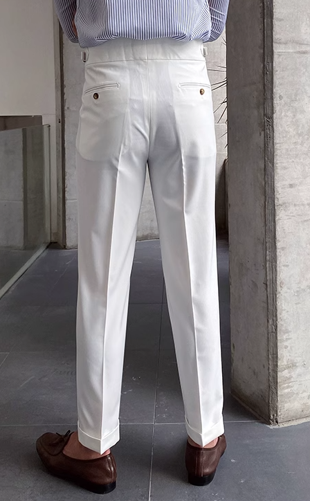 Heidi-Mode - Classic Pleated Trousers with Belt Loops