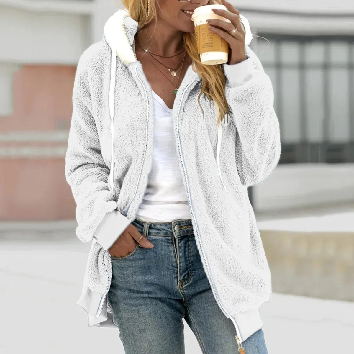 Heidi-Mode | Extra Warm Teddy-Fleece Zip Hoodie