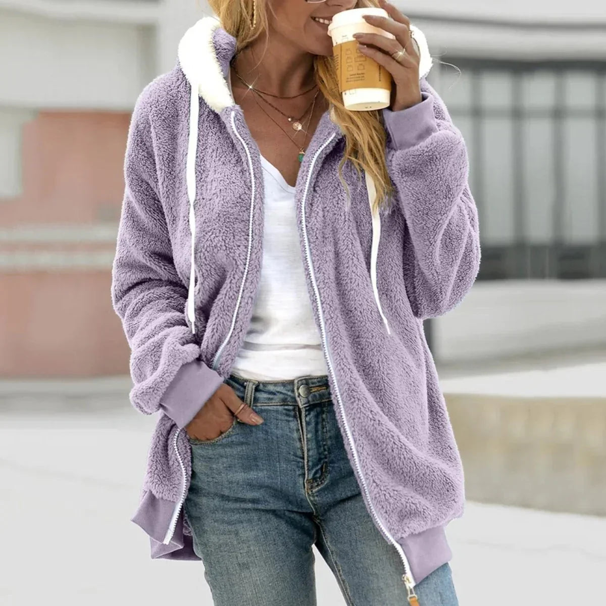 Heidi-Mode | Extra Warm Teddy-Fleece Zip Hoodie
