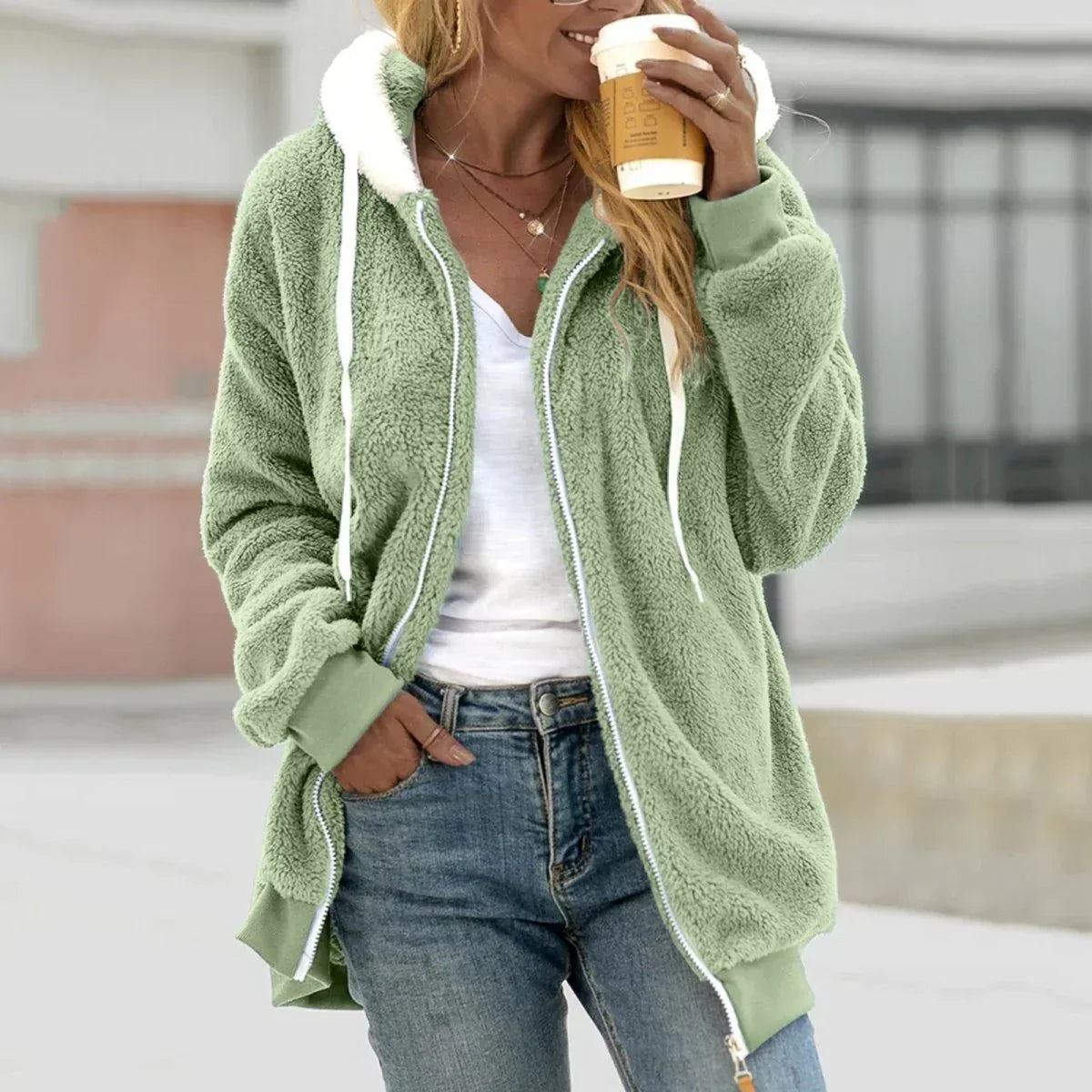 Heidi-Mode | Extra Warm Teddy-Fleece Zip Hoodie