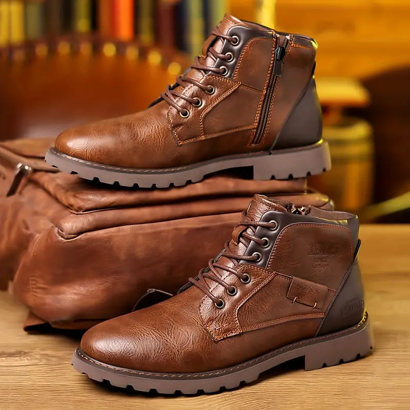 Heidi-Mode – Classic Autumn Boots with Zipper for Men