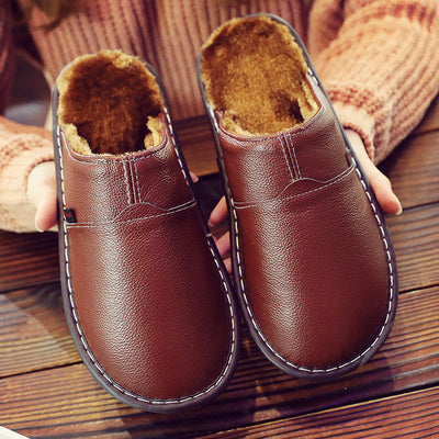 "Heidi Mode – Waterproof Brown Slippers for Men"