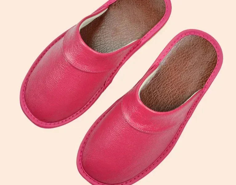 Heidi-Style – Comfortable Men's Slippers Made of Black Cowhide